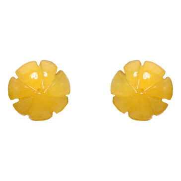 Yellow Sapphire Gemstone Earrings Made In .925 Sterling Silver