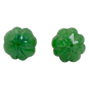 Emerald Gemstone Earrings Made In .925 Sterling Silver