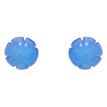 Shaded Blue Sapphire Gemstone Earrings Made In .925 Sterling Silver