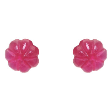 Ruby Gemstone Earrings Made In .925 Sterling Silver