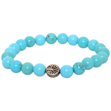 Blue Magnesite Turquoise Bracelet Men & Women (Unisex)