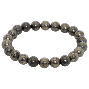 Natural Pyrite Bead Bracelet For Men & Women (Unisex)