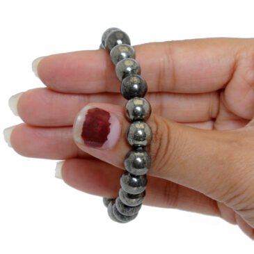 Natural Pyrite Bead Bracelet For Men & Women (Unisex)