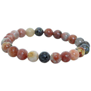 Natural Rhodonite Gemstone Bead Bracelet For Men & Women (Unisex)