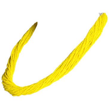 21 Rows Yellow Color Glass Bead Necklace