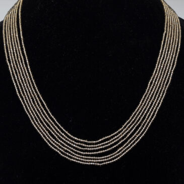 7 Rows Smoky Color Quartz Bead Necklace