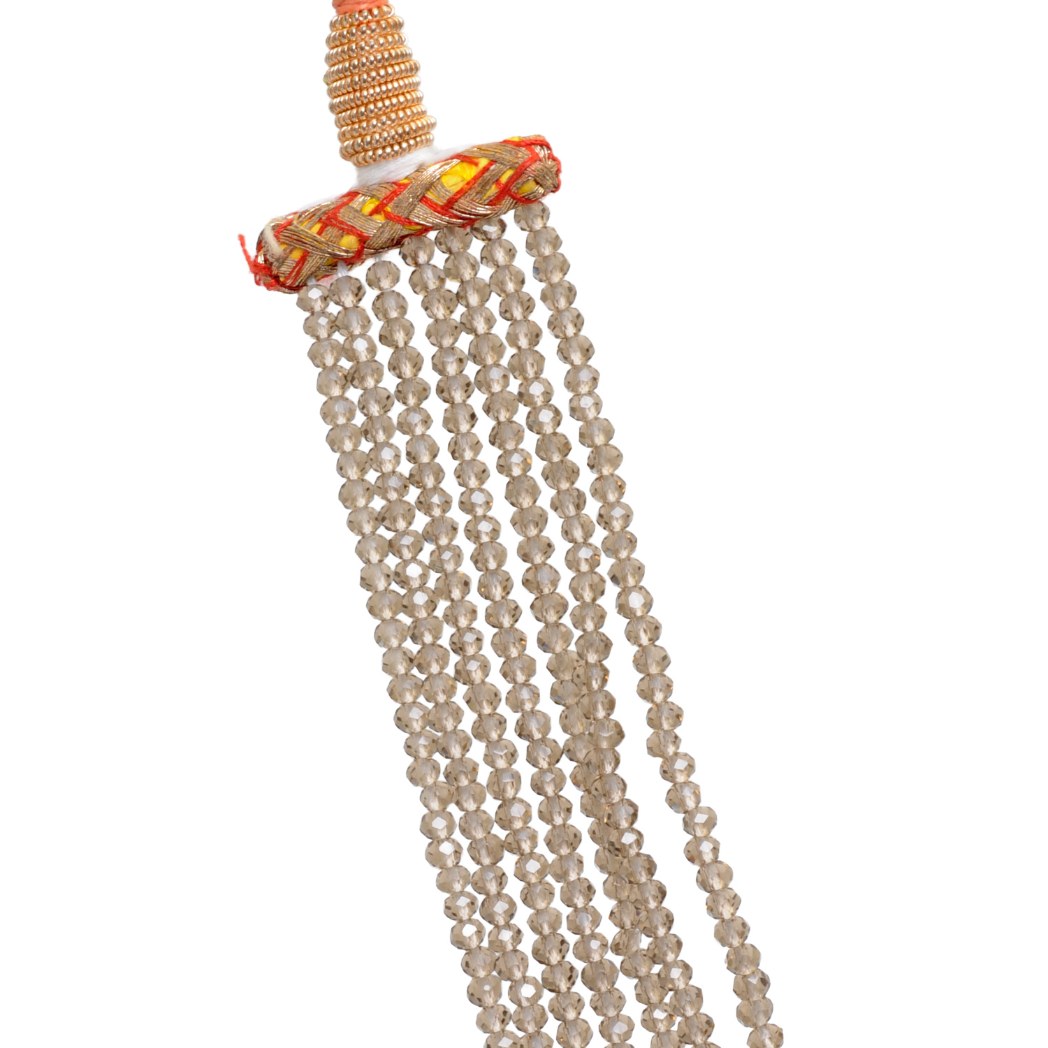 7 Rows Smoky Color Quartz Bead Necklace - Image 4