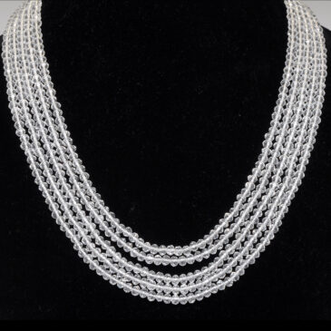 5 Rows Crystel Color Cubic Zirconia Bead Necklace