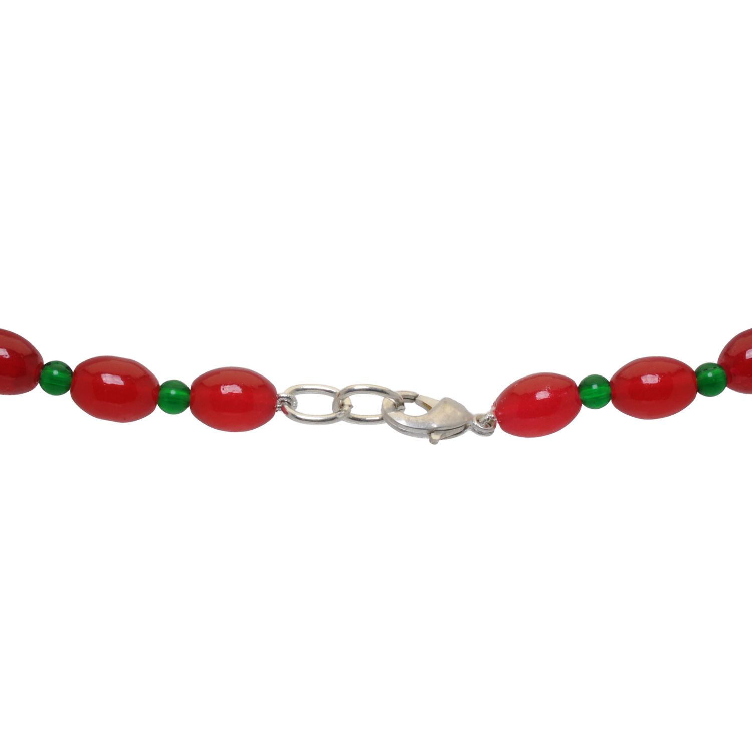 Red Jasper & Topaz Color Stone Pendant With C.Z Beads - Image 3