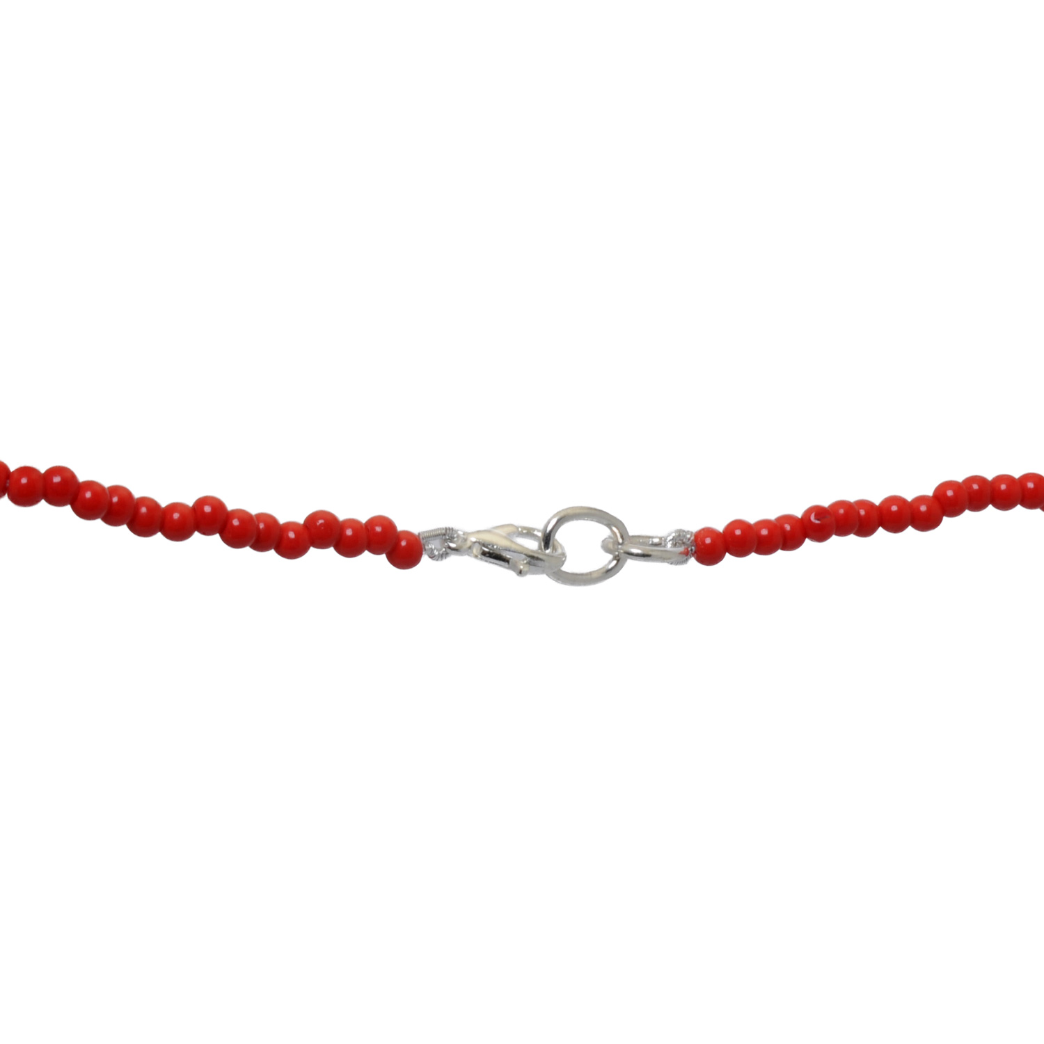 Red Jasper Color Stone Pendant With C.Z Beads - Image 3