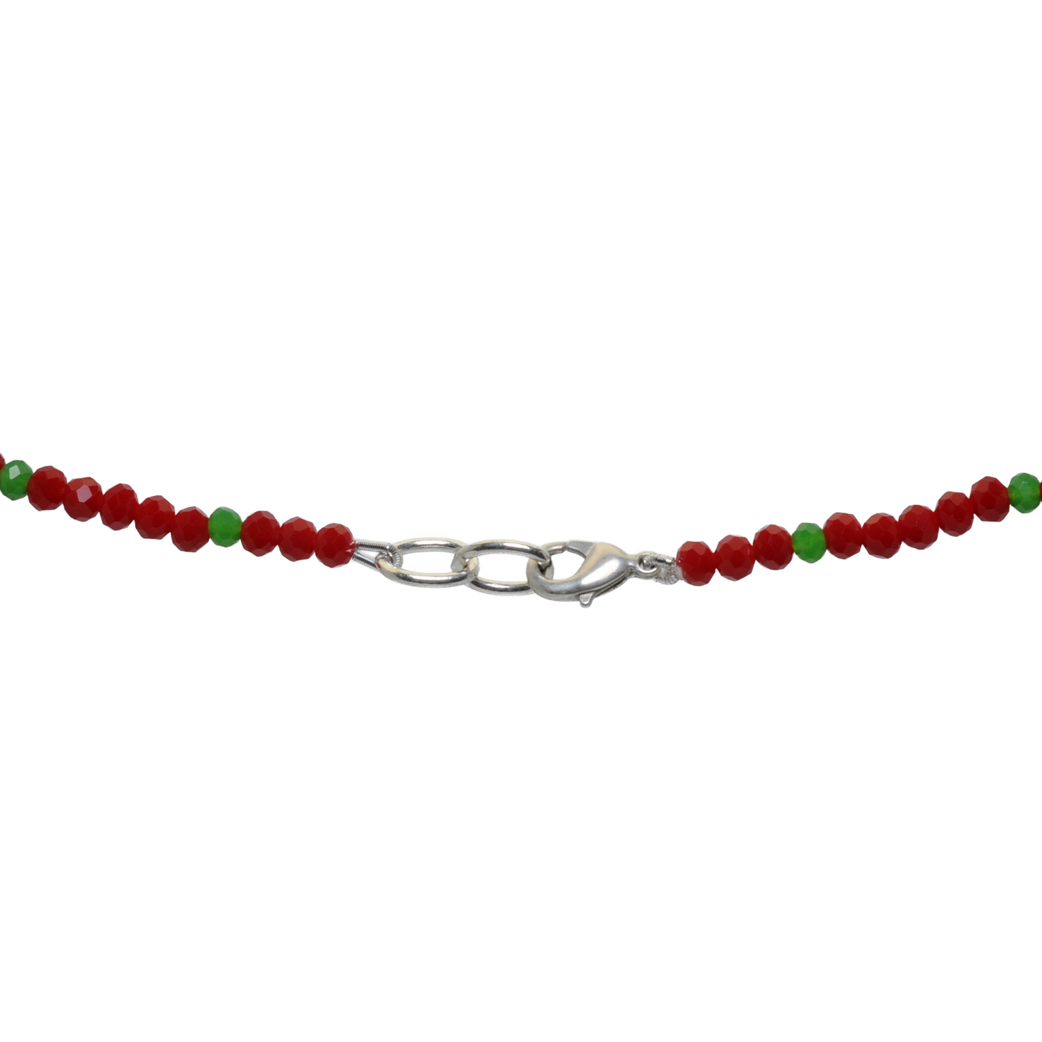 Red Jasper & Topaz Color Stone Pendant With C.Z Beads - Image 3