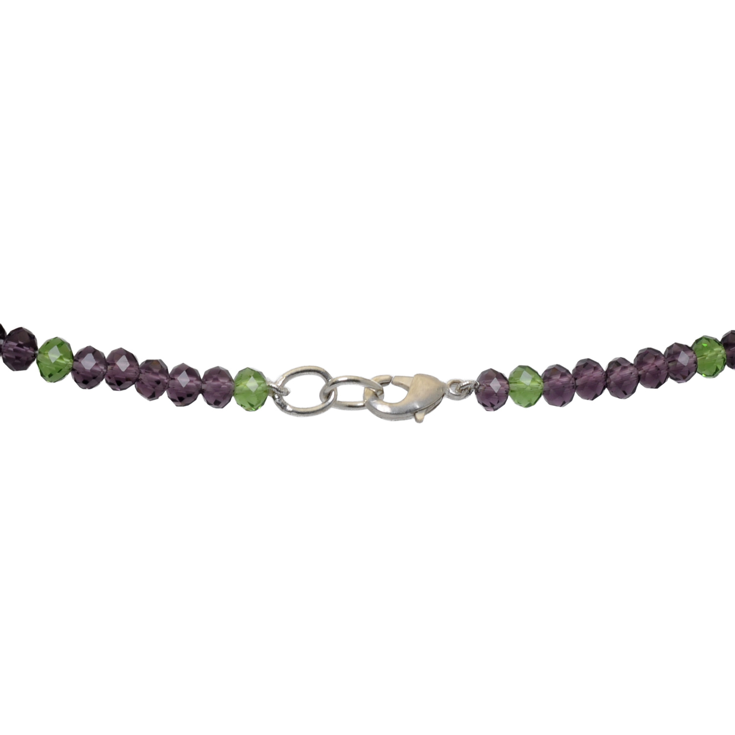 Peridot Color Stone Pendant With C.Z Beads - Image 3