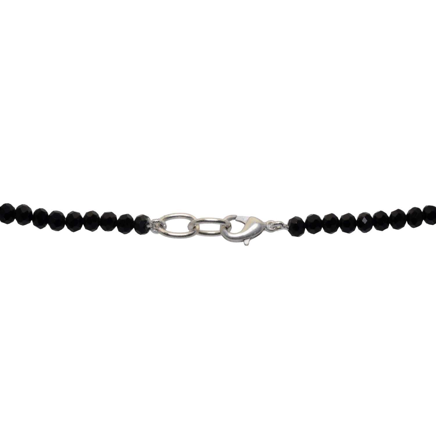 Black Onyx Color Stone Pendant With C.Z Beads - Image 3