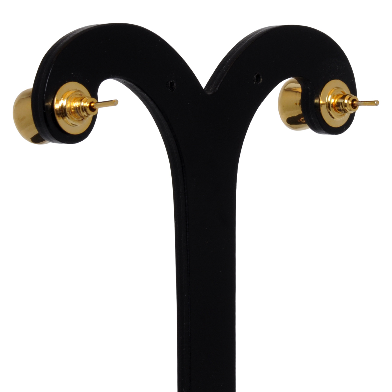 Pink Chalcedony Stone Studded Tops Earrings - Image 3
