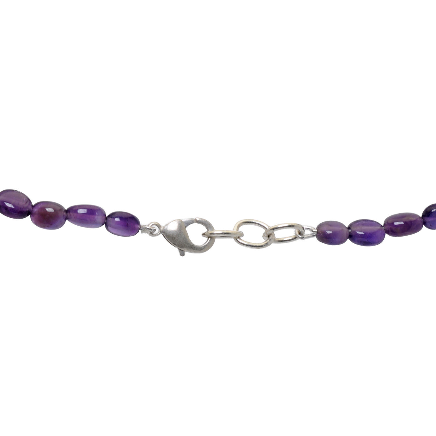 Amethyst Oval Shape Bead Attached With Tanzanite & Ruby, Emerald Studded Pendant - Image 3